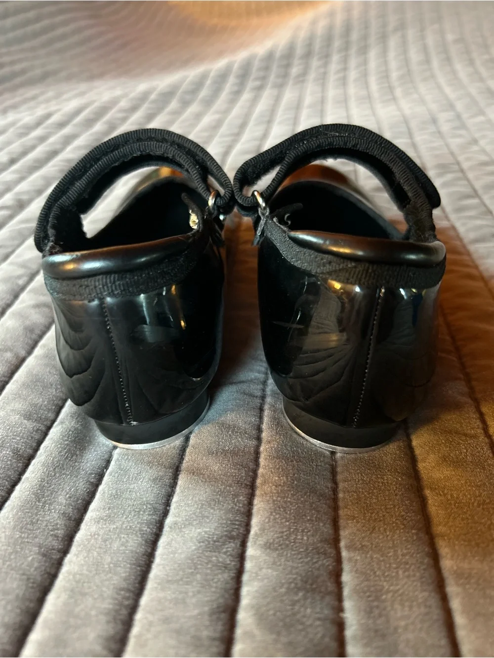 Danskin Girls Black Patent Mary Jane tap Shoes